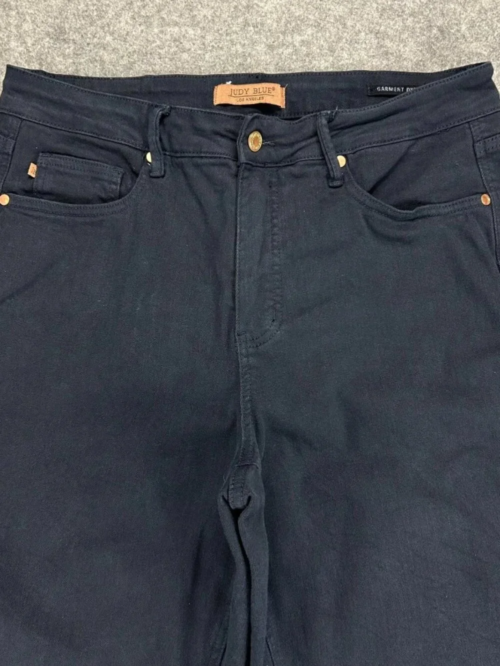 Judy‎ Blue Garment Dyed Skinny Jeans Womens 14W Black Denim Stretch High Rise
